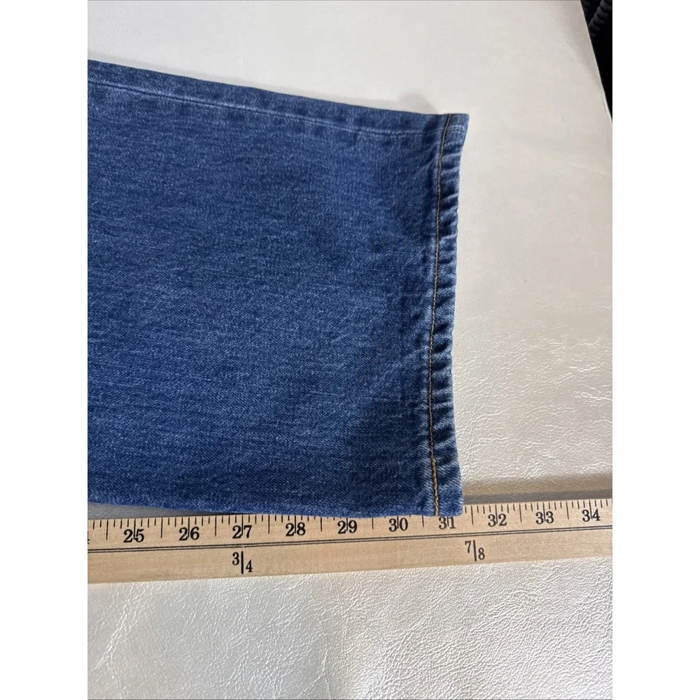 Levi's Men's Blue 501 Straight Fit Denim Jeans Button Fly 5-Pocket 46x32